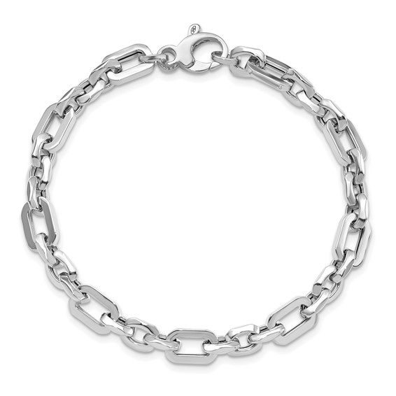Leslie's 14K White Gold Polished Link Bracelet