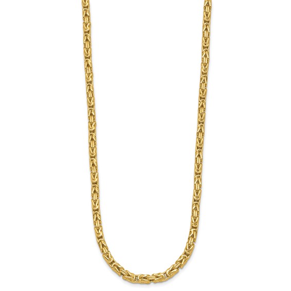 Leslie's 14K Polished Byzantine Link Necklace