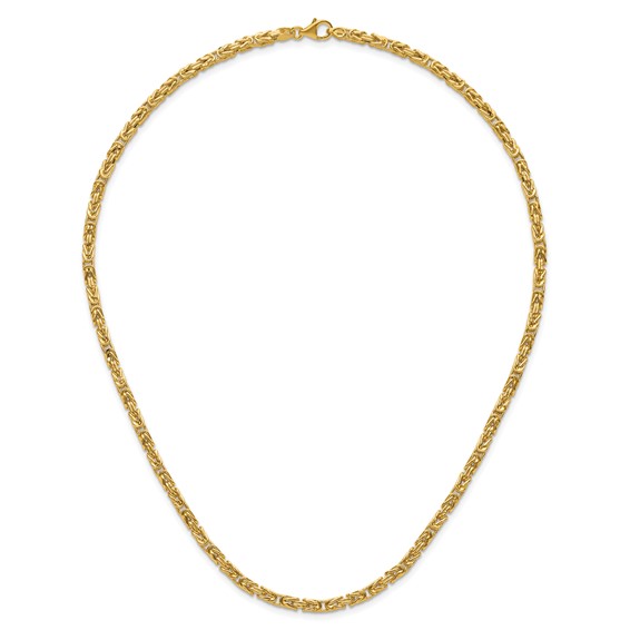 Leslie's 14K Polished Byzantine Link Necklace