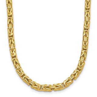 Leslie's 14K Polished Byzantine Link Necklace