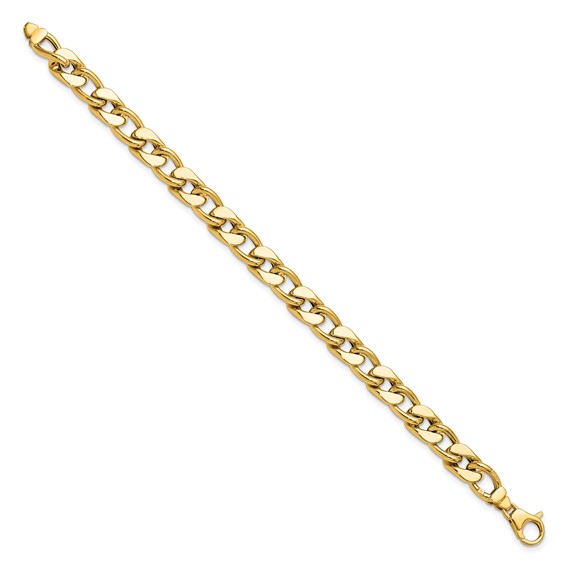 Leslie's 14K Polished Men's Curb Link Bracelet