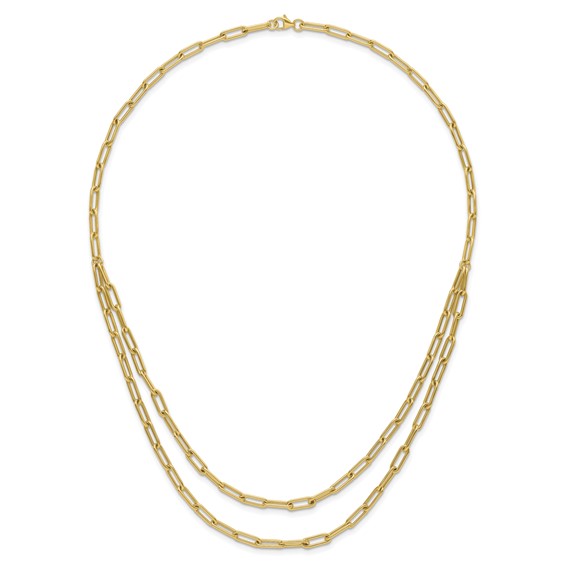 Leslie's Polished Double-layer Link Necklaces