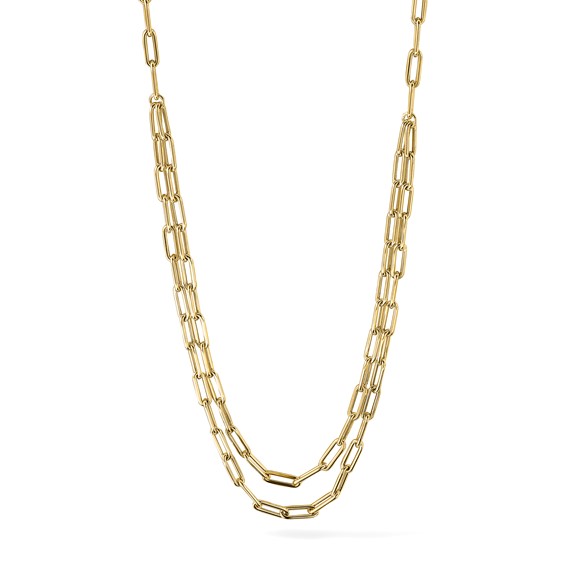 Leslie's Polished Double-layer Link Necklaces