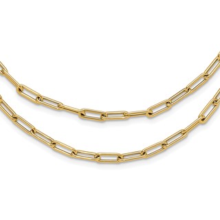 Leslie's Polished Double-layer Link Necklaces