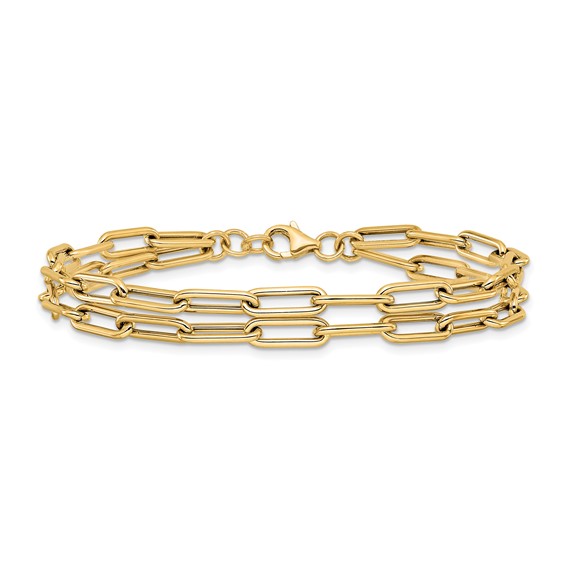 Leslie's Polished Double-layer Link Bracelets