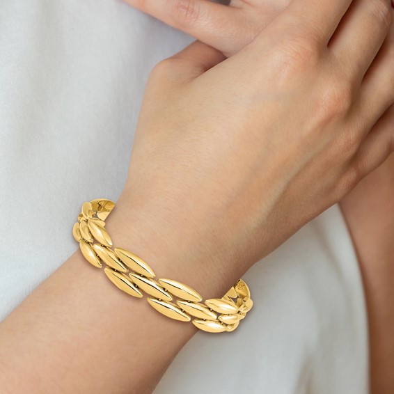 Leslie's 14k Polished Fancy Link Bracelet