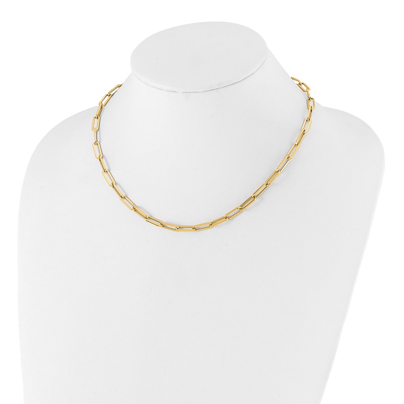 14K Polished Fancy Link Necklace