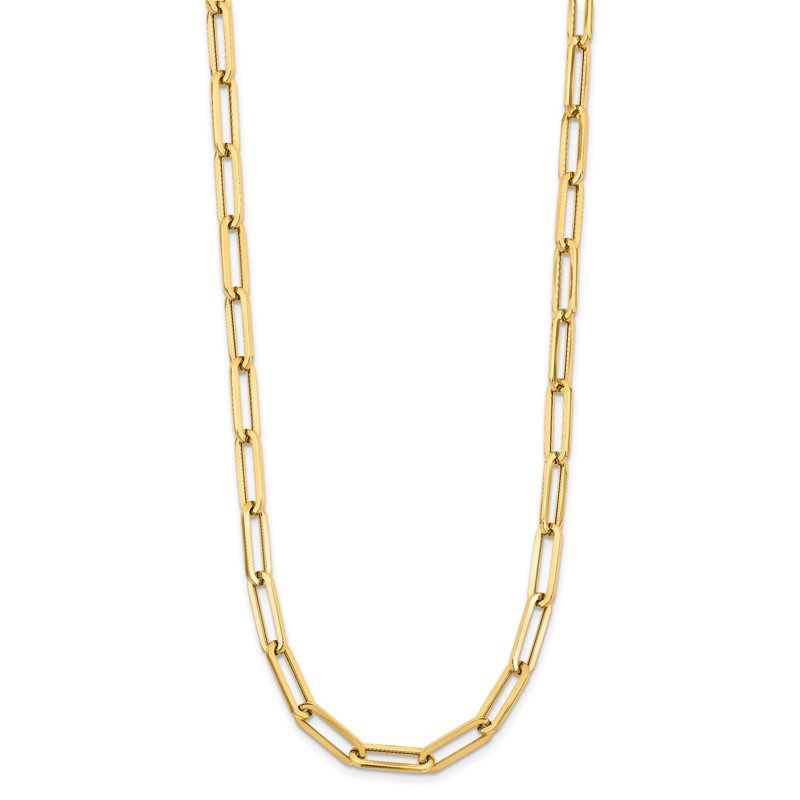 14K Polished Fancy Link Necklace