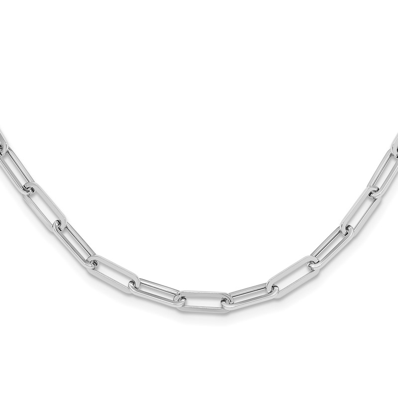 14K White Gold Polished Fancy Link Necklace