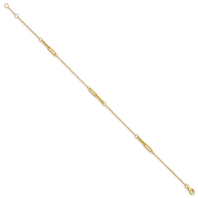 14K Polished w/ .5in ext. Anklet