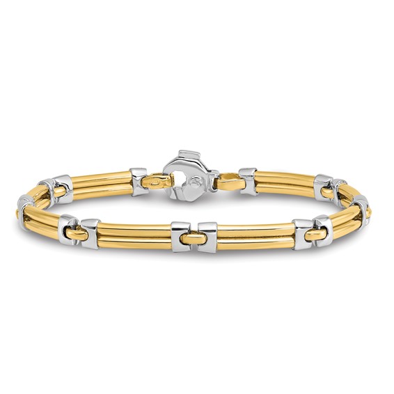 Leslie's 14K Two-tone Polished Bracelet