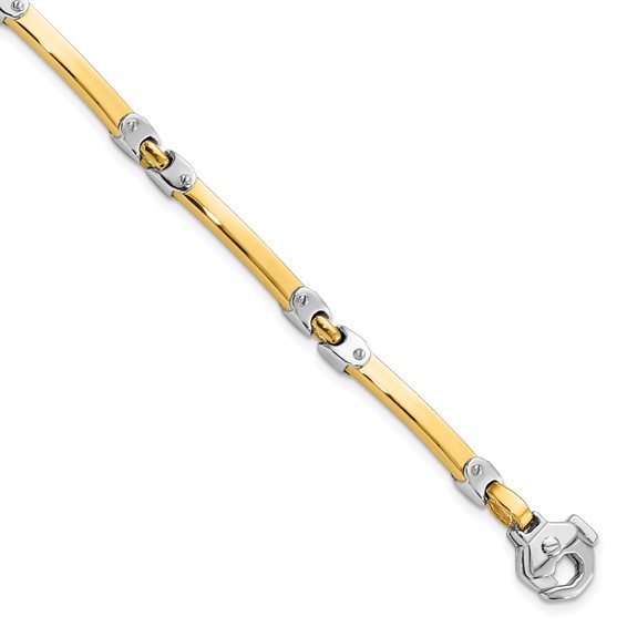 Leslie's 14K Two-tone Polished Bracelet