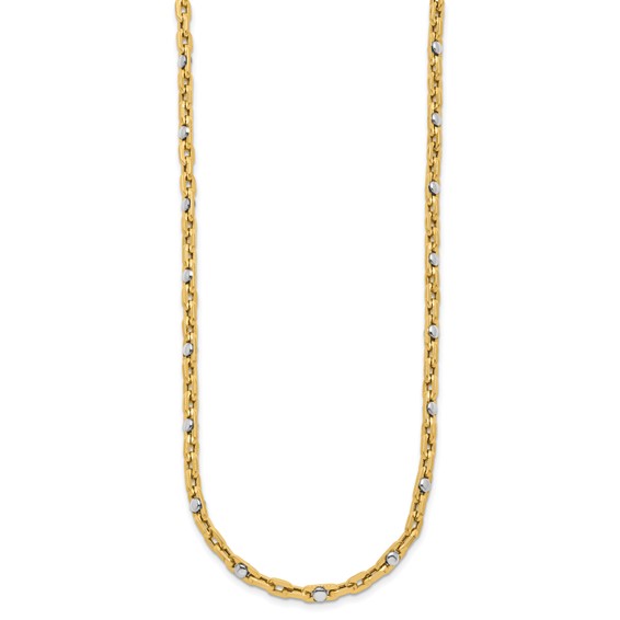 Leslie's 14K Two-tone Polished Link Necklace