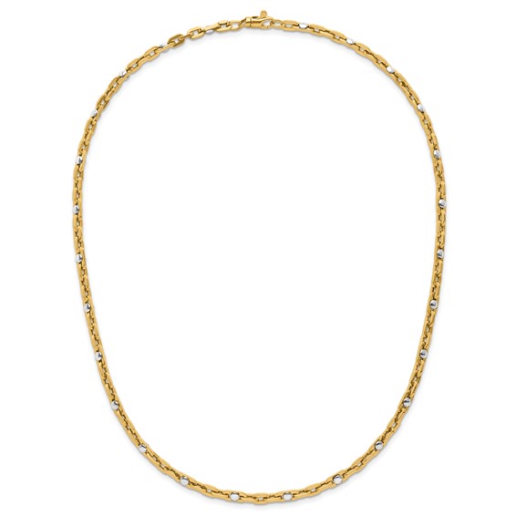 Leslie's 14K Two-tone Polished Link Necklace