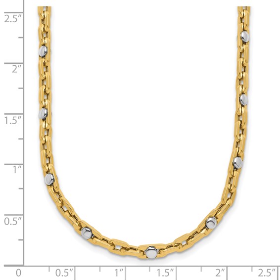 Leslie's 14K Two-tone Polished Link Necklace