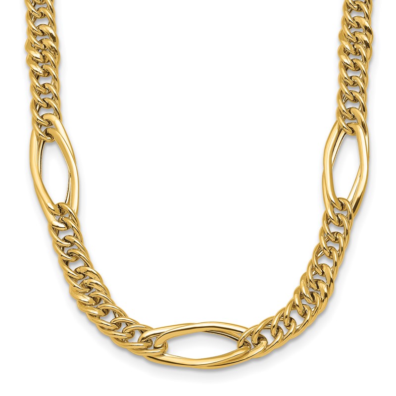 14k Polished Fancy Link Necklace