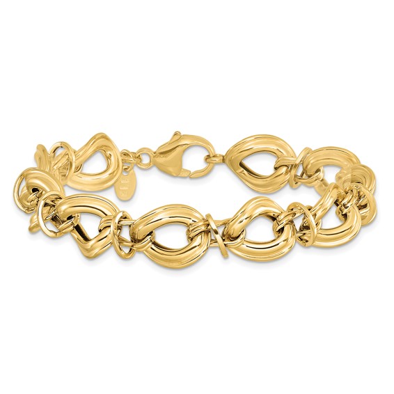 Leslie's 14k Polished Fancy Link Bracelet