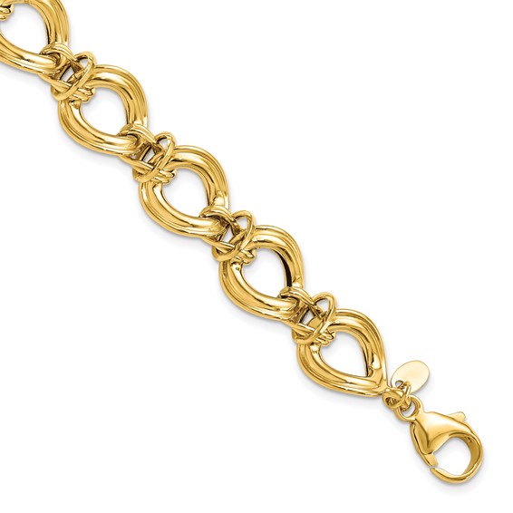 Leslie's 14k Polished Fancy Link Bracelet