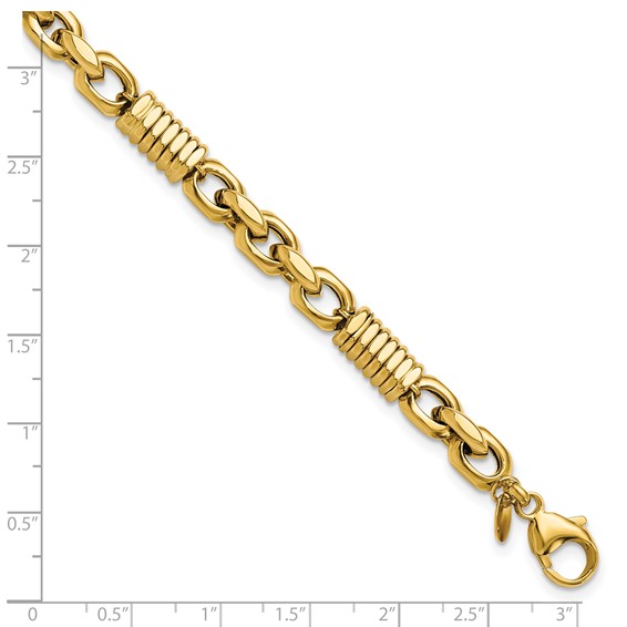 Leslie's 14k Men's Polished Fancy Link Bracelet