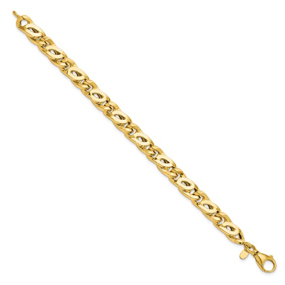 Leslie's 14k Men's Polished Fancy Link Bracelet