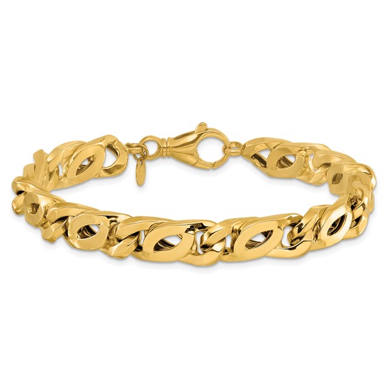 Leslie's 14k Men's Polished Fancy Link Bracelet