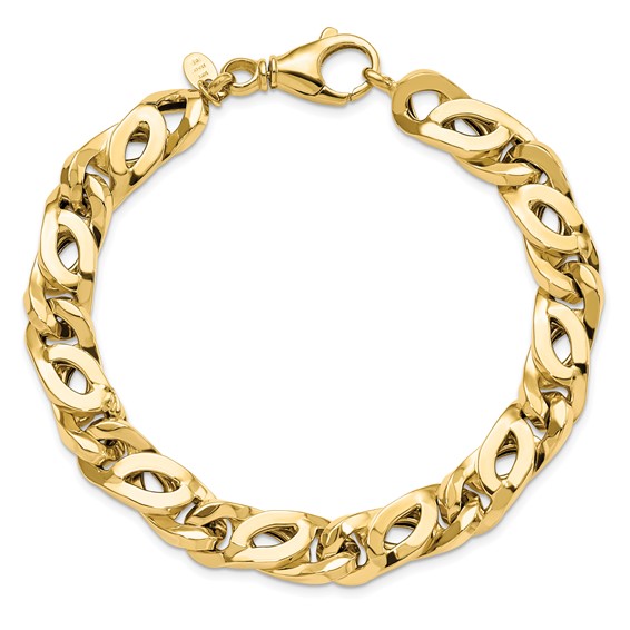 Leslie's 14k Men's Polished Fancy Link Bracelet