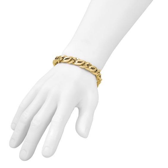 Leslie's 14k Men's Polished Fancy Link Bracelet