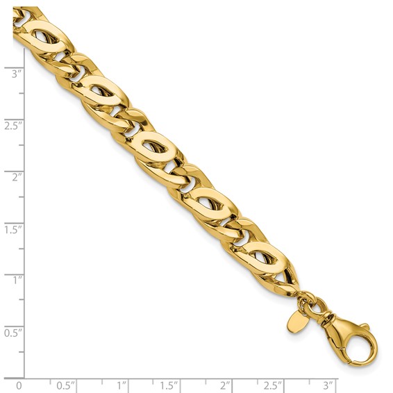 Leslie's 14k Men's Polished Fancy Link Bracelet