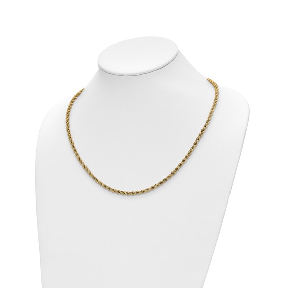 Leslie's 14K Two-tone Polished Textured Rope Necklace