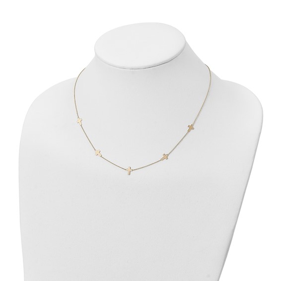 Leslie's 14k Polished Cross Necklace