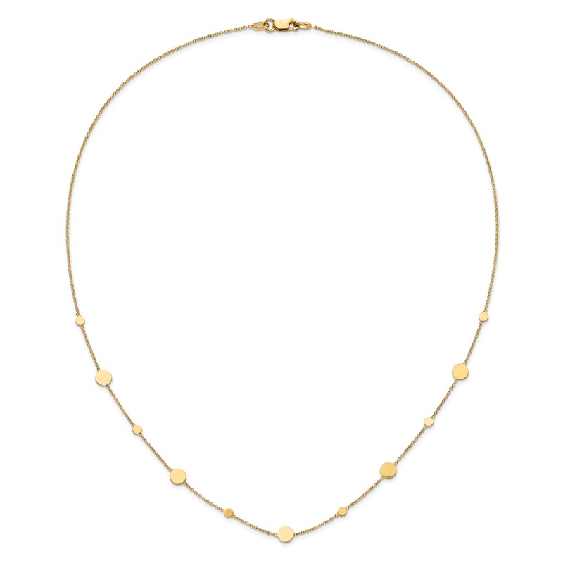14k Polished Disc Necklace