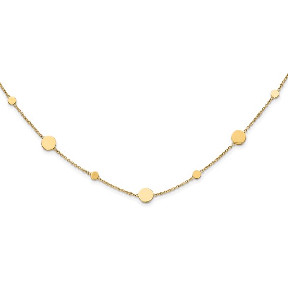 Leslie's 14k Polished Disc Necklace