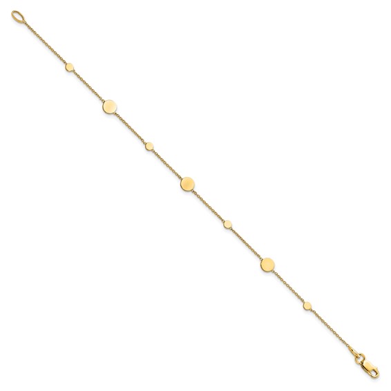 Leslie's 14k Polished Disc Bracelet
