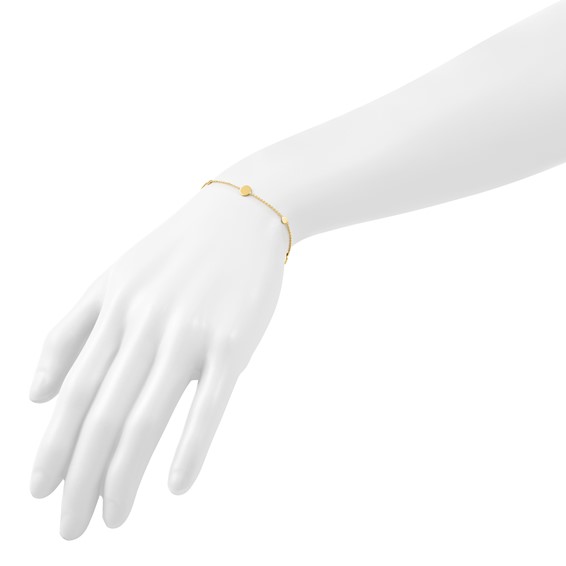 Leslie's 14k Polished Disc Bracelet