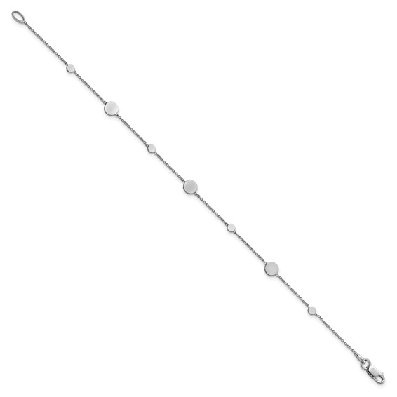 Leslie's 14k White Gold Polished Disc Bracelet