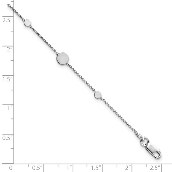 Leslie's 14k White Gold Polished Disc Bracelet
