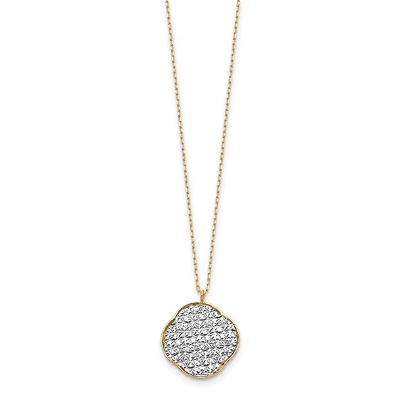 Leslie's 14K Two-tone Polished D/C Love Knot Necklace