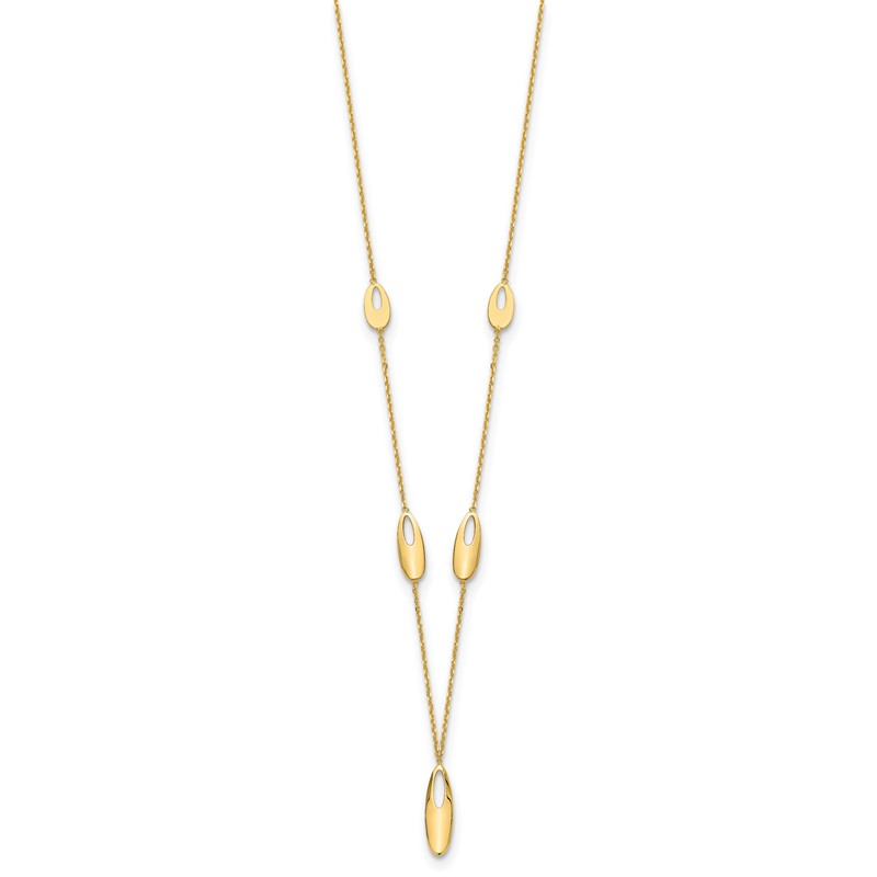 14K Polished w/2in ext. Necklace