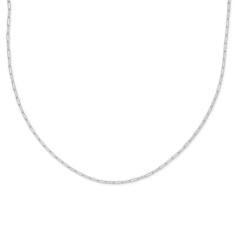 14K White Gold Polished Fancy Link Necklace