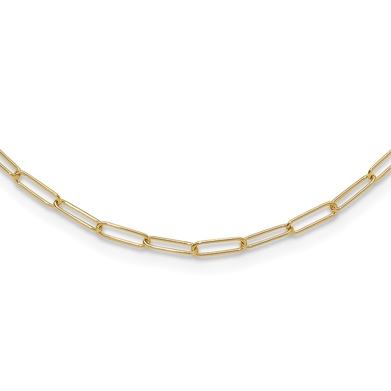 14K Polished Fancy Link Necklace