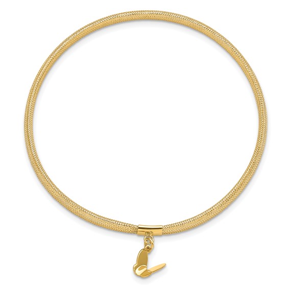 Leslie's 14k Polished Butterfly Stretch Bracelet