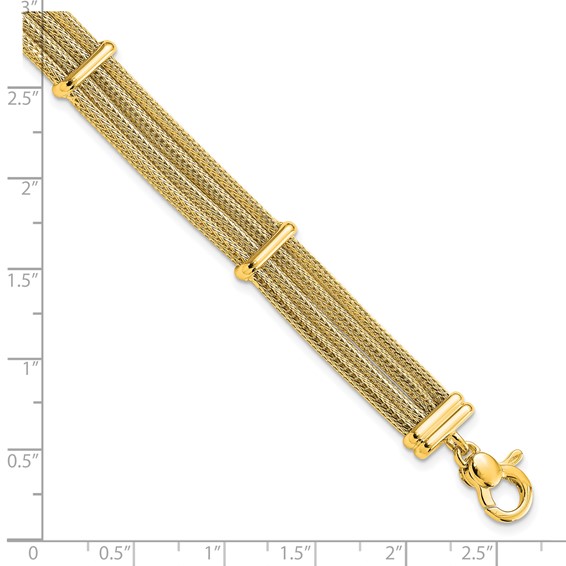 Leslie's 14k Polished Multi-strand Bracelet