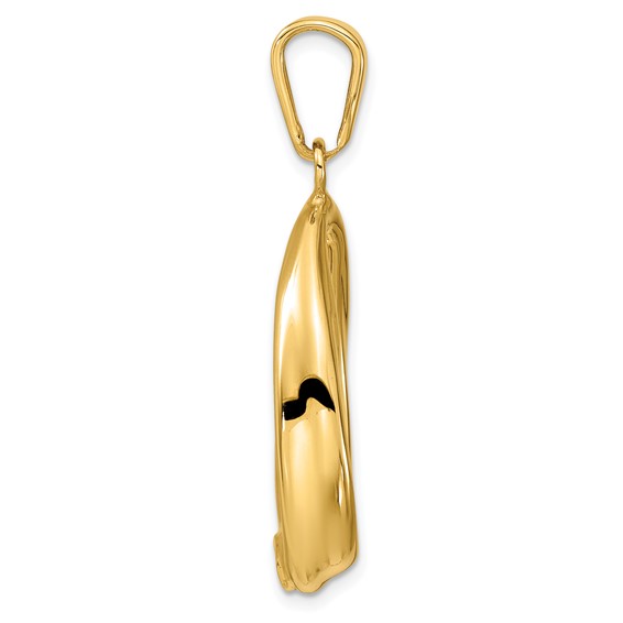 Leslie's 14k Polished Open Teardrop Pendant