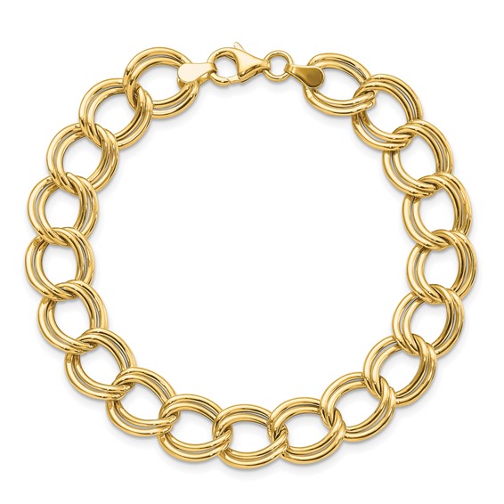 Leslie's 14k Polished Double Link Bracelet