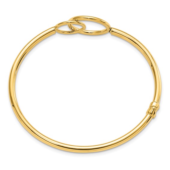Leslie's Gold Circles Hinged Bangles