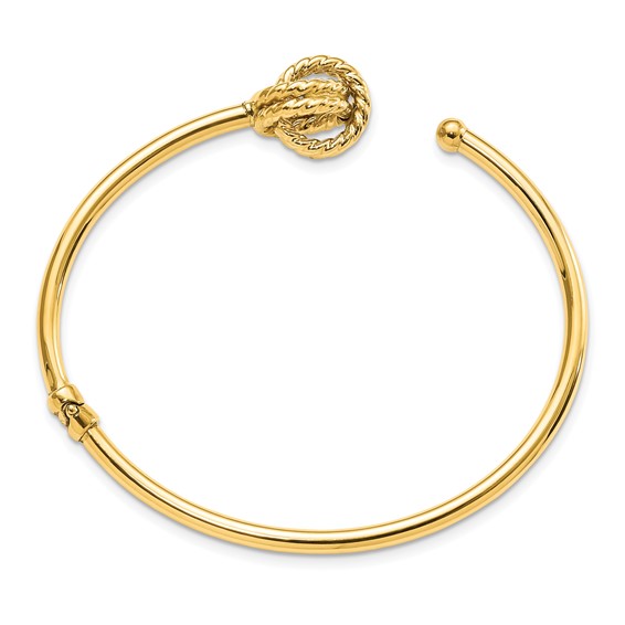Leslie's 14K Polished Love Knot Hinged Bangle