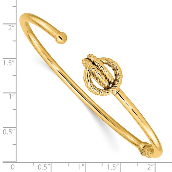 Leslie's 14K Polished Love Knot Hinged Bangle