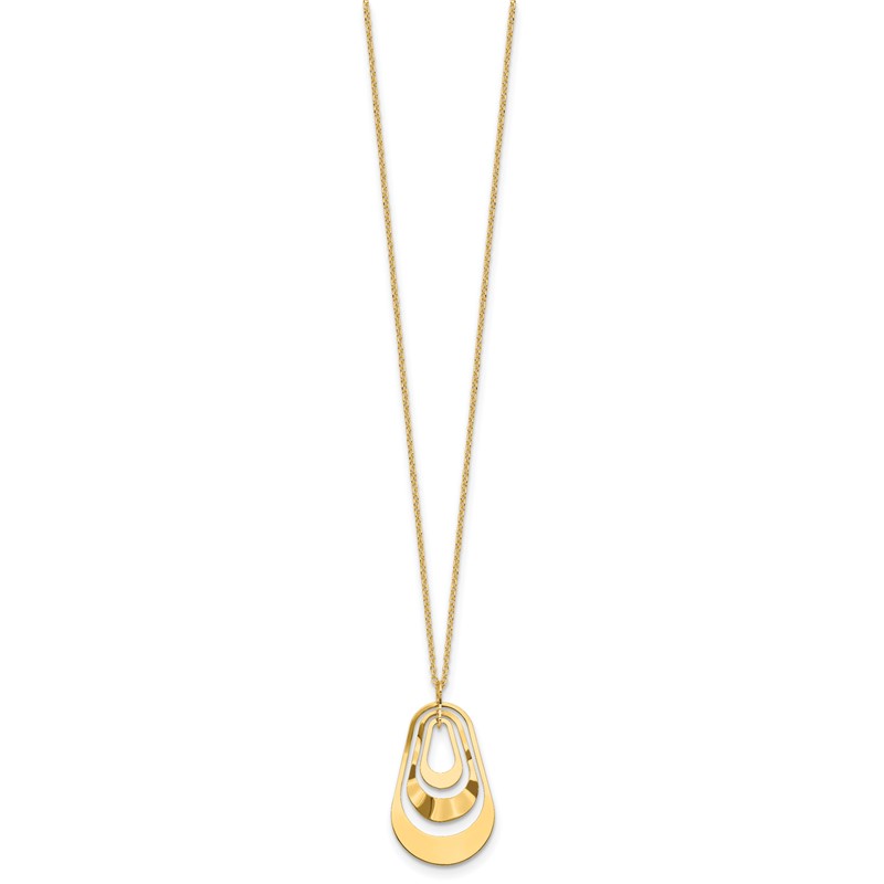 14K Polished with 2in. ext. Necklace