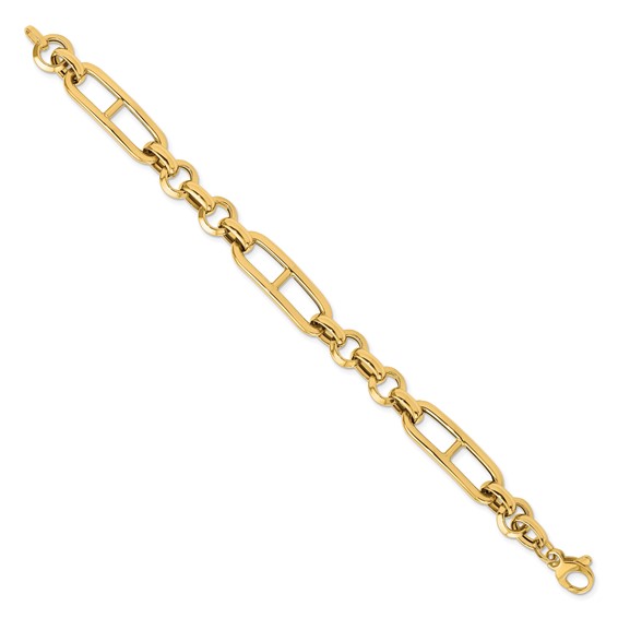 Leslie's 14K Polished Fancy Link Bracelet