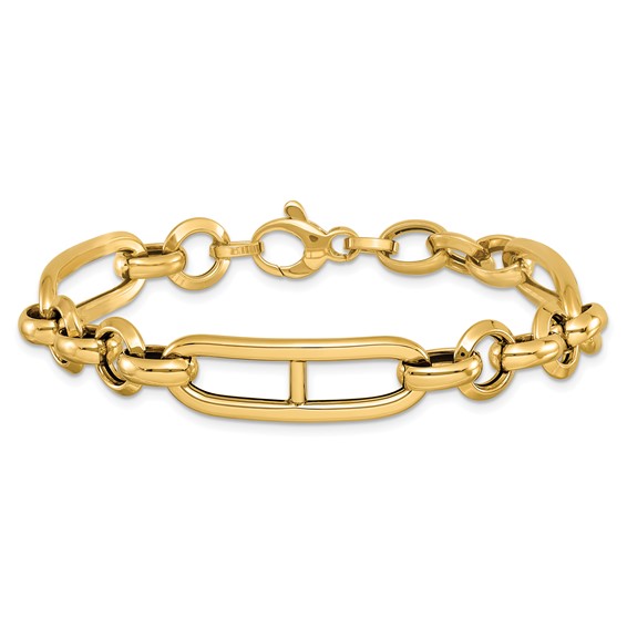 Leslie's 14K Polished Fancy Link Bracelet